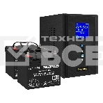 Комплект ИБП EX295988RUS + батарея 33Aч EX282974RUS 2шт (инвертор, синус, для котла) ExeGate SineTower SZ-1500.LCD.AVR.2SH.1C13.USB <1500VA/1200W, чистый синусоида, LCD дисплей, AVR, 2*Schuko+1*C13, USB, линейно-интерактивный, Black> + батарея ExeGate DT , фото2