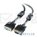 Кабель Gembird/Cablexpert CC-PPVGAX-6B, Кабель удлинитель VGA Premium , 15M/15F, 1.8м, чёрный, тройной экран, феррит.кольца, фото2