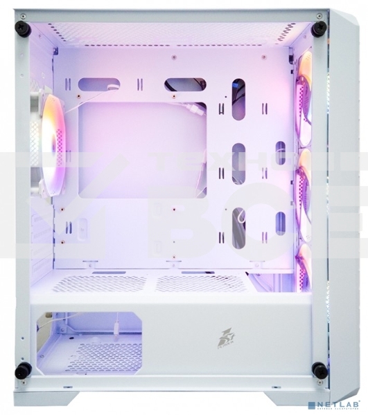 Компьютерный корпус 1STPLAYER TRILOBITE T5 White / mATX, TG / 4x120mm LED fans inc. / T5-WH-4F1-W