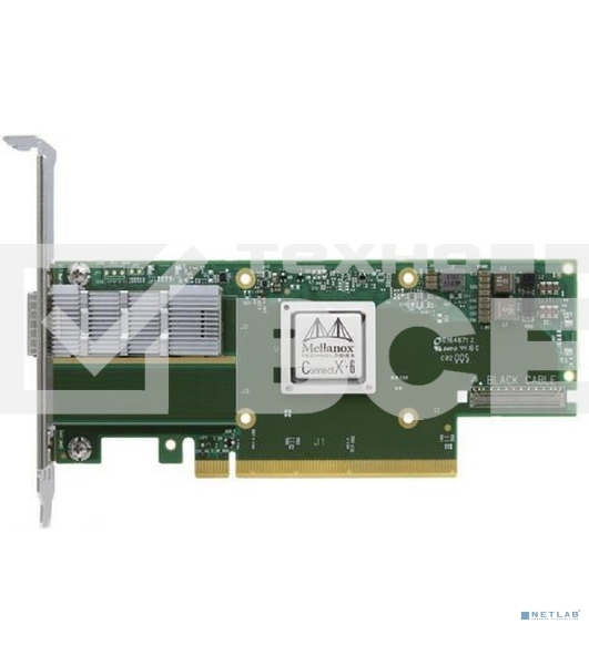 Адаптер Infiniband ConnectX®-6 VPI adapter card, HDR IB (200Gb/s) and 200GbE, single-port QSFP56, PCIe4.0 x16, tall bracket