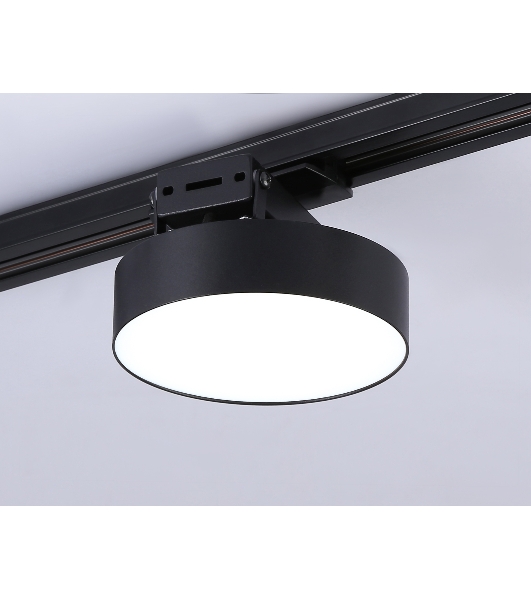 Трековый однофазный светодиодный светильник Ambrella light GL6842 BK черный LED 15W 4200K D115*80