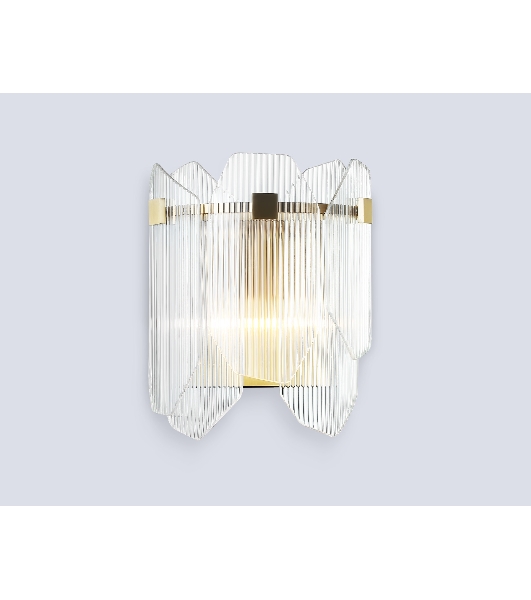 Настенный светильник Ambrella light LH31257/2 BS/CL латунь/прозрачный E14*2 max 40W 220*150*270