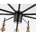 Люстра Ambrella light LH55258/9 BK/BS/CL черный/латунь/прозрачный E14*9 max 40W D770*530, фото4