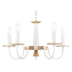 Светильник Ambrella light TR9592/5 WH/LW белый/светлое дерево E14/5 max 40W D555*660, фото2