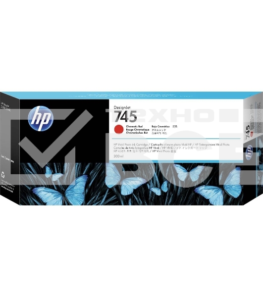Картридж струйный HP 745 300-ml хроматический красный