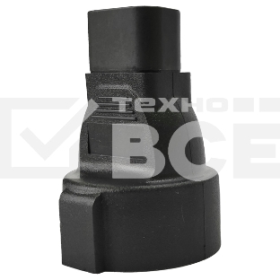 Адаптер переходной, розетка Schuko - вилка C14, 220В, 10А, черный