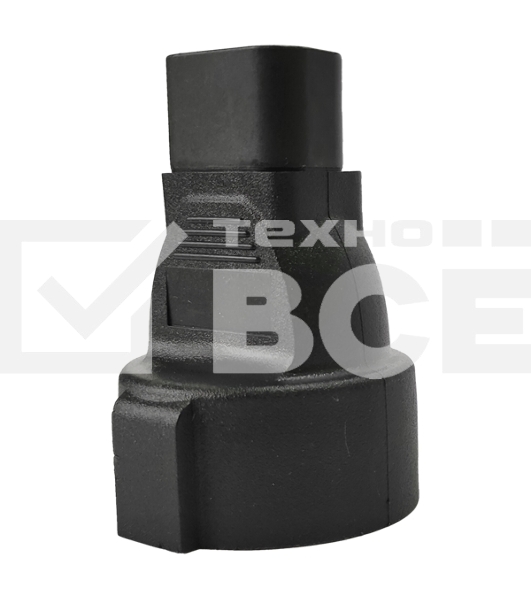 Адаптер переходной, розетка Schuko - вилка C14, 220В, 10А, черный