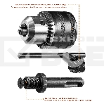 Набор Зубр 'МАСТЕР': Патрон ключевой 13 мм, 'SDS+' адаптер, ключ для патрона, посадочная резьба 1/2', Д 2,0-13мм, фото5