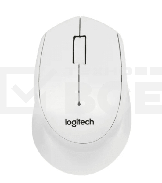 Мышь беспроводная Logitech M330 SILENT PLUS белый, 1000 dpi, радиоканал, USB, кнопки - 3