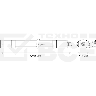 Светильник светодиодный Gauss IP65 590*40*30мм 18Вт 1300lm 4000К линейн. мат.  143424218  Gauss