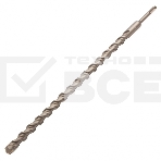Бур по бетону, двойная спираль, Cobalt W-tip, 20x460 мм, SDS PLUS Denzel, фото7