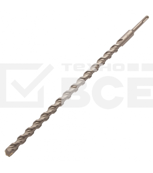 Бур по бетону, двойная спираль, Cobalt W-tip, 20x460 мм, SDS PLUS Denzel