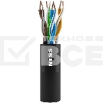 Кабель информационный NTSS NTSS-OUT-UTP4-5Е-PE-BL кат.5E U/UTP 4X2X24AWG PE внешний 305м черный, фото2