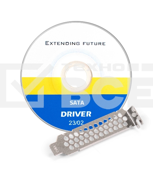Контроллер ExeGate EXE-510 (PCI-E x4, SATA3 6Gb/s, 10 int, ASMedia Chipset ASM1166+JMB575)