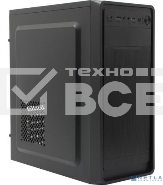 Компьютерный корпус Miditower ExeGate XP-332UC-XP500 (ATX, XP500 с вент. 12см, 2*USB3.0+1*TypeC, аудио, черный)