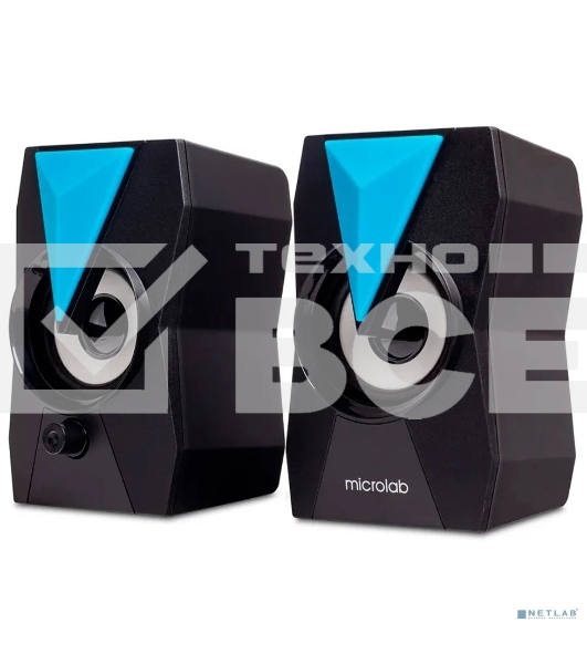 Акустическая система MICROLAB B22 черный 6 Вт RMS, Распределение мощности 3 Вт x2, Гармонические искажения: < 0,5% (1 Вт 1 кГц), Частотная характеристика: 120 Гц - 20 кГц, Соотношение сигнал/шум: > 65 дБ