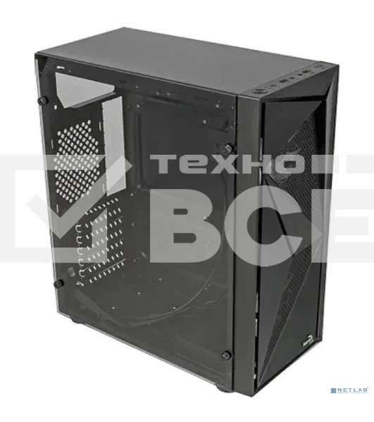 Компьютерный корпус Aerocool / Formula Glider Cosmo V1 без БП, ATX, боковое окно (закаленное стекло), черный