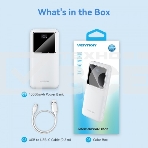 Внешний аккумулятор Vention 10000mAh(M/C-A/A)22.5W Белый с LED Дисплеем, фото3