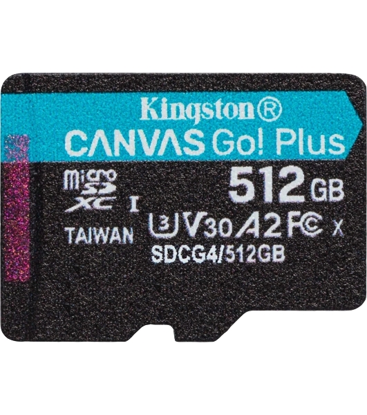 Флеш карта microSDXC 512Gb Kingston SDCG4/512GbSP Canvas Go! Plus V30 A2 w/o adapter