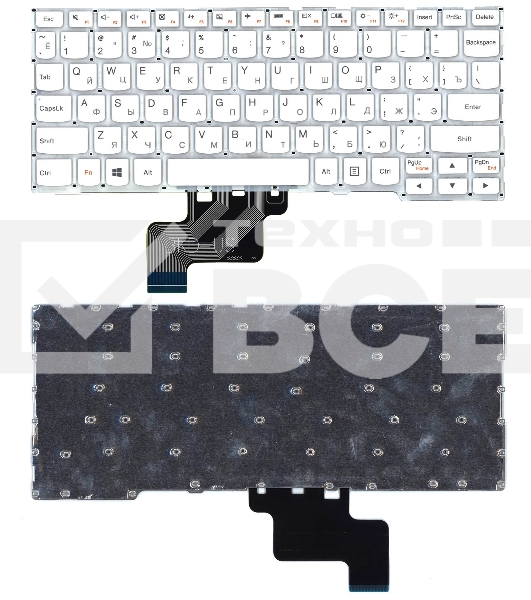 Клавиатура для ноутбука Lenovo Yoga 3 11 300-11IBR 300-11IBY 700-11ISK белая