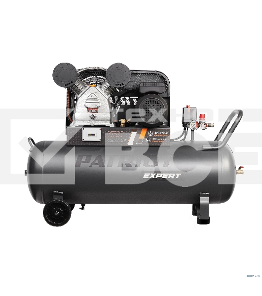 Компрессор поршневой Patriot KRX 420 L100 ременной, масляный, 420 л/мин, 100 л, 10 бар, 2.2 кВт, 230 В