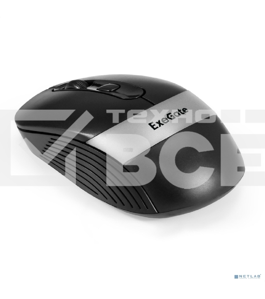 Мышь беспроводная ExeGate Professional Standard FG-10 черный, 1200 dpi, радиоканал, USB, кнопки - 4