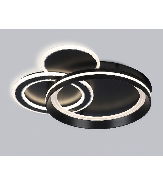 Светильник Ambrella light FA8515/3 BK черный 143W 3000K-6400K 500*500*80 (ПДУ РАДИО 2.4G)