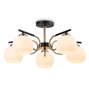 Светильник Ambrella light TR303312/5 BK/SB/FR черный/бронза/белый матовый E27*5 max 60W D560*250