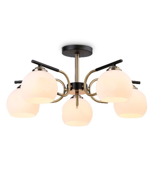 Светильник Ambrella light TR303312/5 BK/SB/FR черный/бронза/белый матовый E27*5 max 60W D560*250