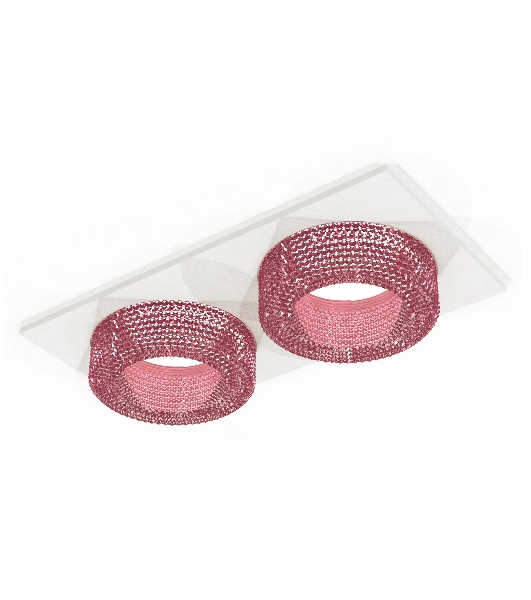 Комплект встраиваемого светильника Ambrella light XC7635022 SWH/PI белый песок/розовый MR16 GU5.3 (C7635, N7193)