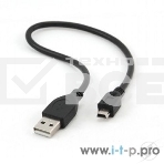 Кабель Gembird CCP-USB2-AM5P-1 USB 2.0 кабель PRO для соед. 0,3м AM/miniBM  позол.конт., черный , фото2
