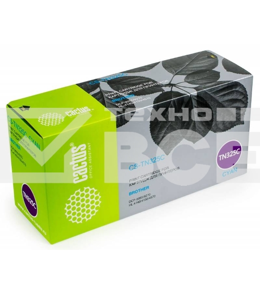Картридж лазерный Cactus CS-TN325C голубой (3500 стр.) для Brother DCP 9055/9270; HL 4140/4150/4570
