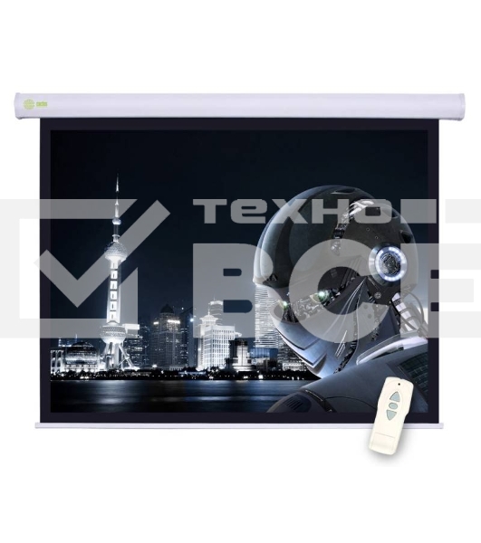 Экран Cactus 124.5x221см Motoscreen CS-PSM-124x221 16:9 настенно-потолочный рулонный белый (моторизованный привод)