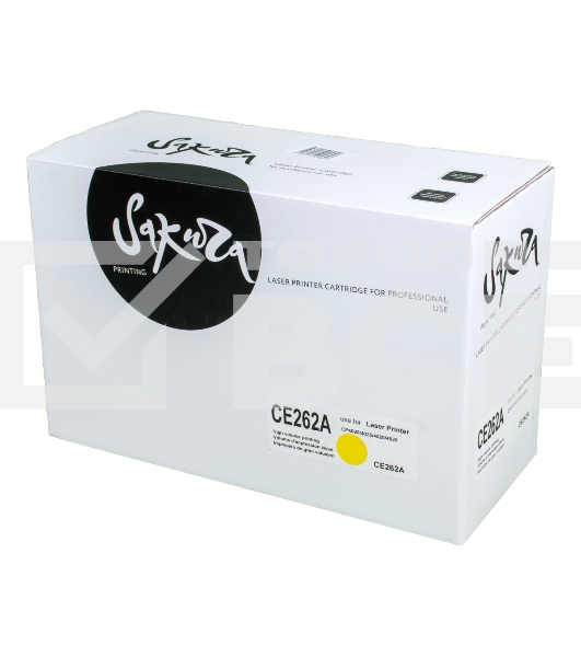 Картридж лазерный Sakura CE262A для HP Color LaserJet CP4020/4025/4520/4525, желтый, 11000 к.