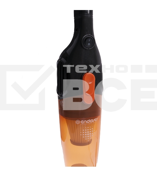 Пылесос вертикальный циклонного типа Endever SkyClean VC-277, темно-серый/оранжевый, мощность 700 Вт, циклонная система фильтрации, 6 шт/уп