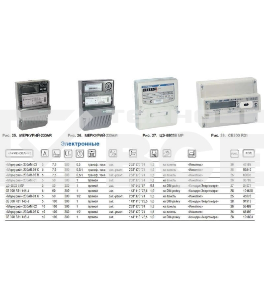 Счетчик 'Меркурий' 230 AR-03 R 3ф 5-7.5А 0.5s/1.0 класс точн. 1 тариф. оптопорт RS485 ЖКИ Инкотекс 32439