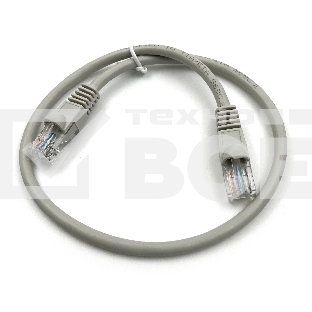 Патч-корд Buro cat5E molded 0.5м серый RJ-45 (m)-RJ-45 (m)