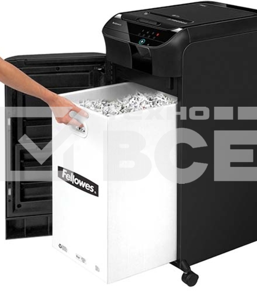 Шредер Fellowes AutoMax 550C (секр.P-4)/фрагменты/550лист./83лтр./скрепки/скобы/пл.карты/CD