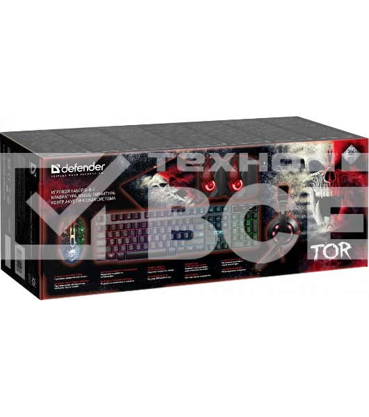 Игровой набор Defender Tor MHP-127 мышь+клав.+гарн.+ков.+колонка