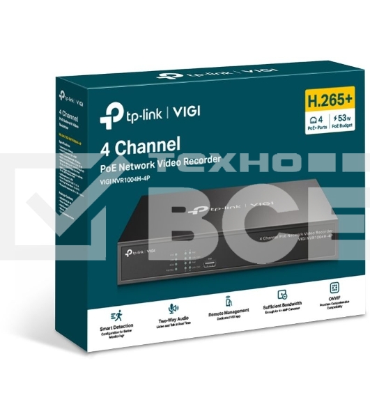 Сетевой видеорегистратор 4 Channel PoE Network Video Recorder