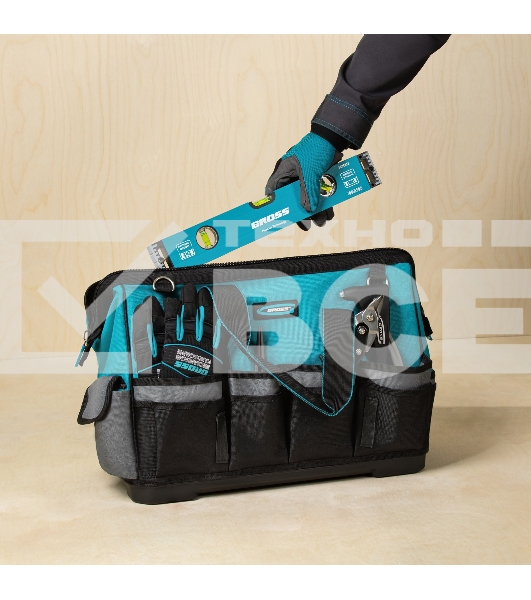 Сумка GROSS 90273  для инструмента handwerker 42 кармана пластик. дно наплечный ремень 475 х 260 х