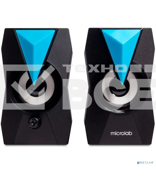 Акустическая система MICROLAB B22 черный 6 Вт RMS, Распределение мощности 3 Вт x2, Гармонические искажения: < 0,5% (1 Вт 1 кГц), Частотная характеристика: 120 Гц - 20 кГц, Соотношение сигнал/шум: > 65 дБ