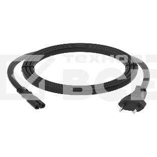 Кабель питания GCR 2.0m, CEE 7/16 / IEC C7, черный, 2*0,5mm, GCR-54294