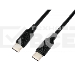 Кабель USB2.0 Cablexpert CC-USB2-CMCM-60-1M, Type-C/Type-C, 3A, 60Вт, PD/QC3.0, медь, 1м, черный, пакет, фото5
