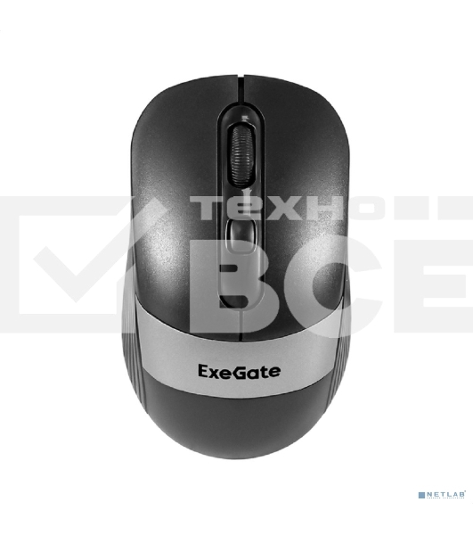 Мышь беспроводная ExeGate Professional Standard FG-10 черный, 1200 dpi, радиоканал, USB, кнопки - 4