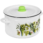Кастрюля APPETITE 1RC181S Эдем эмал сфер 3,0л стекл/кр, фото 1
