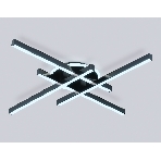 Потолочный светодиодный светильник Ambrella light FL6282 BK черный 58W 3000K-6400K 700*700*85 (ПДУ ИК), фото4