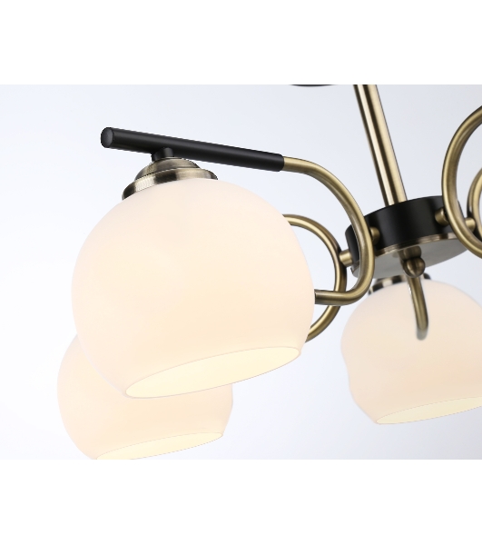 Светильник Ambrella light TR303312/5 BK/SB/FR черный/бронза/белый матовый E27*5 max 60W D560*250