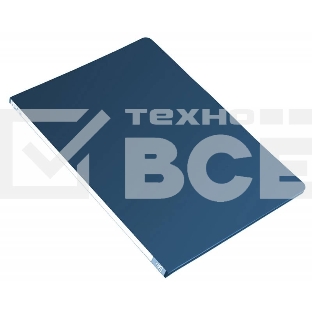 Папка метал.зажим Бюрократ -PZ05CBLUE A4 пластик 0.5мм торц.наклейка синий