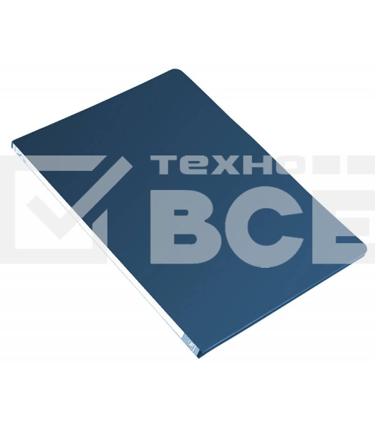 Папка метал.зажим Бюрократ -PZ05CBLUE A4 пластик 0.5мм торц.наклейка синий